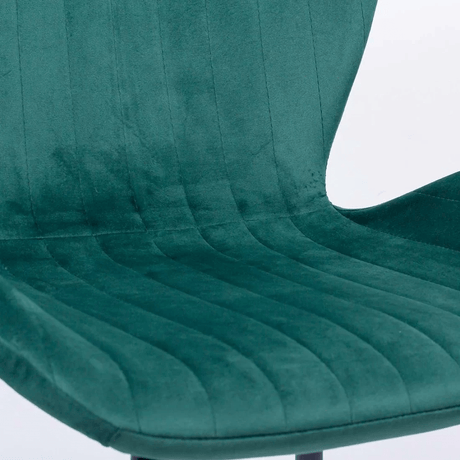 Scaun living verde catifea cadru negru BUC248 Princess Manor