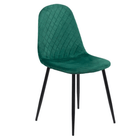 Scaun living verde catifea picioare metalice BUC237X Loft