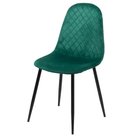 Scaun living verde catifea picioare metalice BUC237X Loft