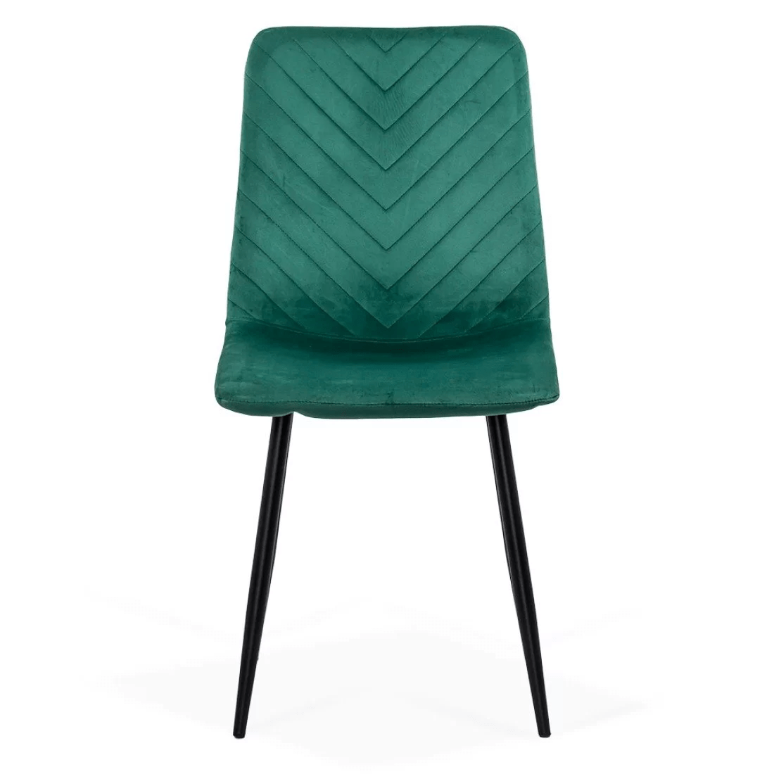 Scaun living verde catifea picioare metalice negre BUC208 Forest