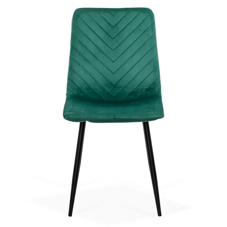 Scaun living verde catifea picioare metalice negre BUC208 Forest