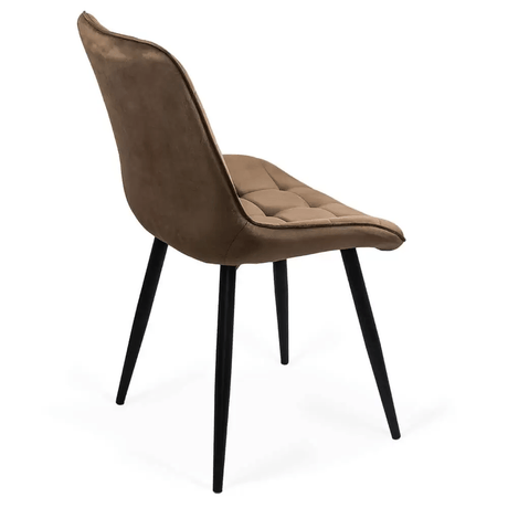 Scaun maro catifea cadru metalic negru BUC206 Cote D'Azur