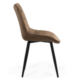 Scaun maro catifea cadru metalic negru BUC206 Cote D'Azur
