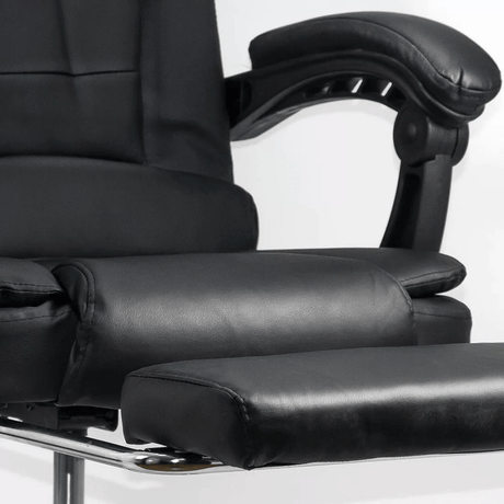 Scaun masaj extensibil negru piele 120 kg OFF418M Resto