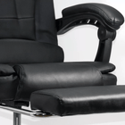 Scaun masaj extensibil negru piele 120 kg OFF418M Resto