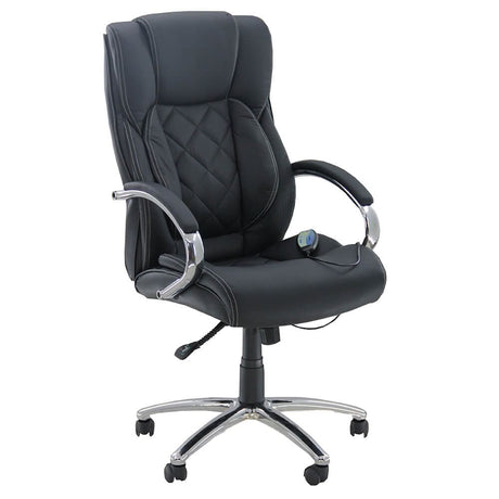 Scaun masaj piele mecanism balans OFF933 Emporio Max NEGRU
