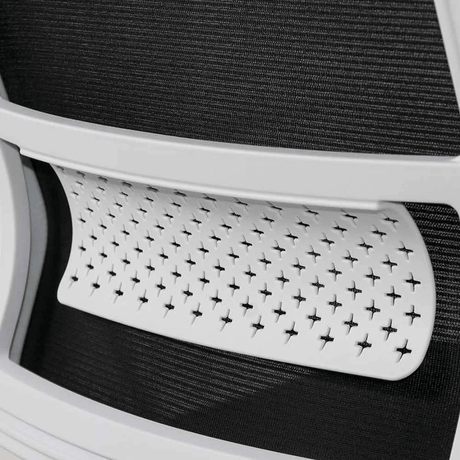 Scaun negru cadru alb 80 kg reclinabil 120 grade OFF6261 Playtech