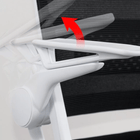 Scaun negru cadru alb 80 kg reclinabil 120 grade OFF6261 Playtech
