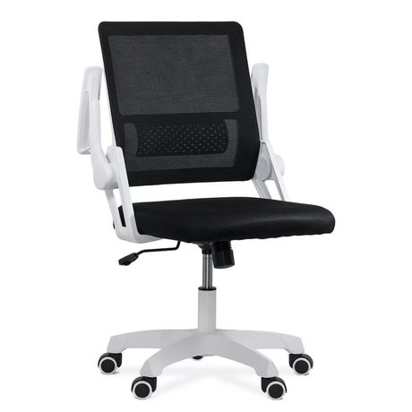 Scaun negru cadru alb 80 kg reclinabil 120 grade OFF6261 Playtech