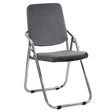 Scaun pliabil catifea cadru cromat HRC609 Astute GRI INCHIS