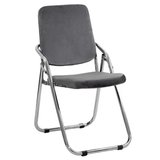 Scaun pliabil catifea cadru cromat HRC609 Astute GRI INCHIS