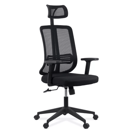 Scaun stofa negru multiblock tetiera brate reglabile OFF402 Diversity