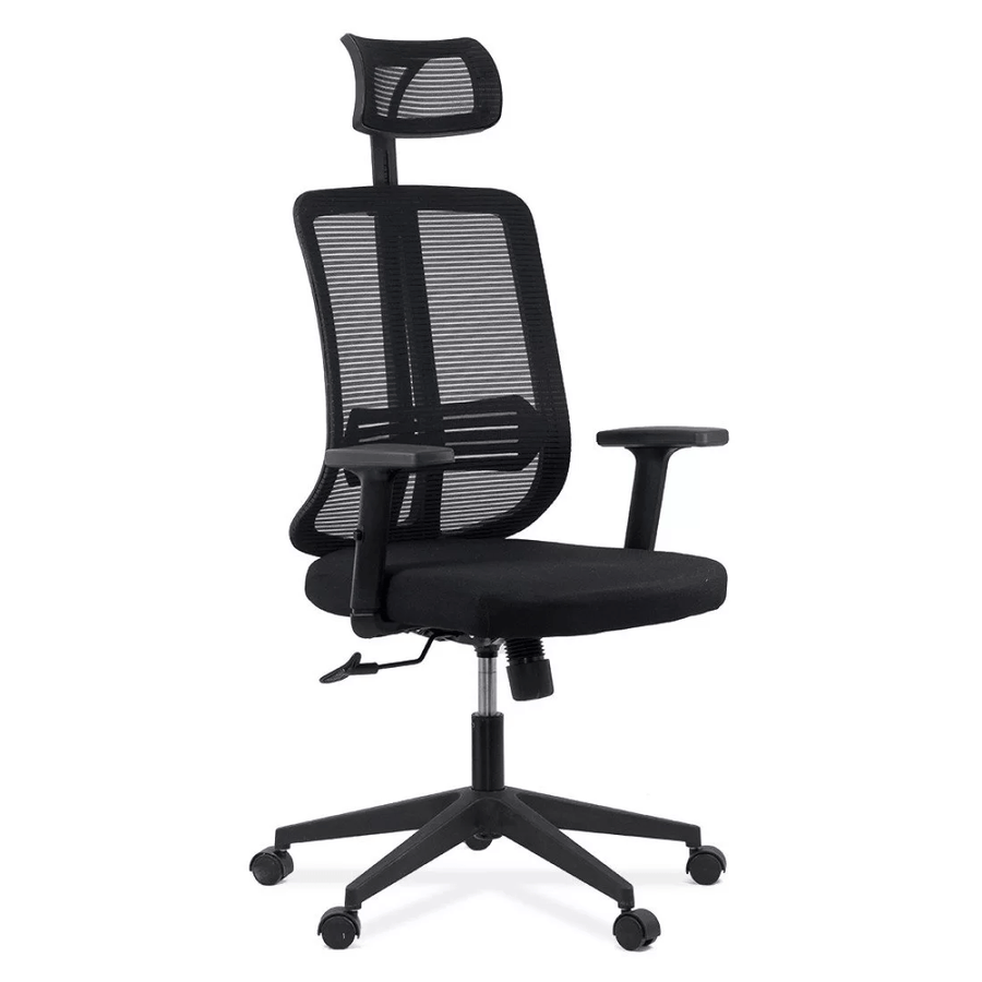 Scaun stofa negru multiblock tetiera brate reglabile OFF402 Diversity