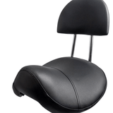 Scaun tehnic piele cadru cromat reglabil OFF1022 Rider NEGRU