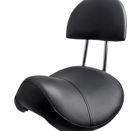 Scaun tehnic piele cadru cromat reglabil OFF1022 Rider NEGRU