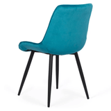 Scaun turcoaz catifea cadru metalic negru BUC206 Cote D'Azur