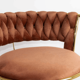 Scaun bar catifea cadru auriu ajustabil ABS118 Cloudberry