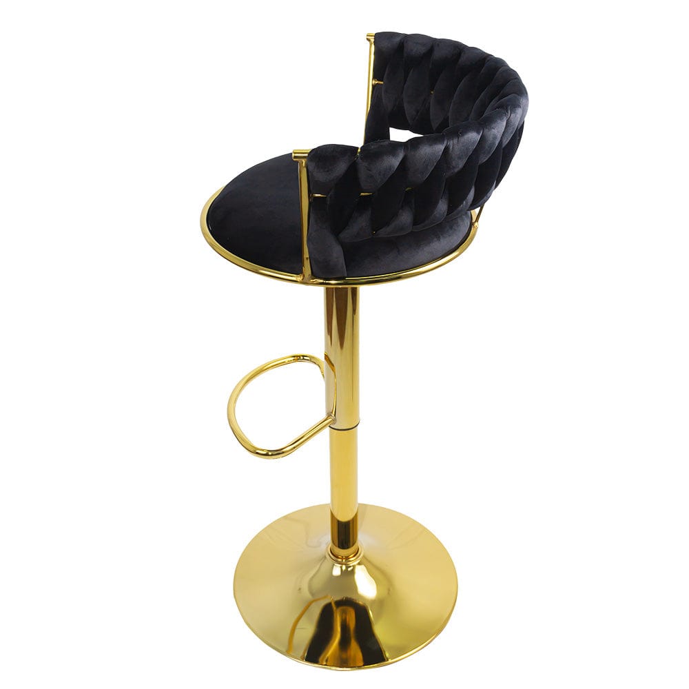 Scaun bar catifea cadru auriu ajustabil ABS118 Cloudberry