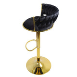 Scaun bar catifea cadru auriu ajustabil ABS118 Cloudberry