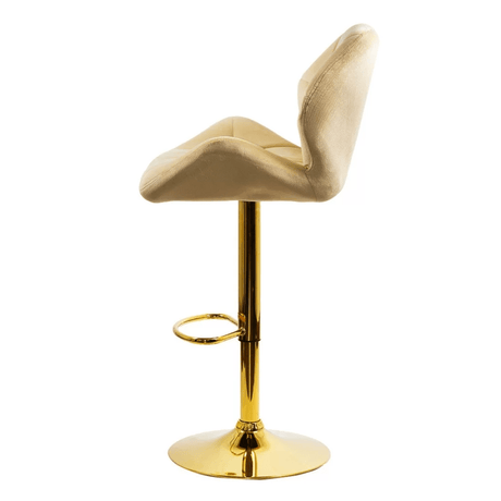 Scaun bar catifea cadru auriu reglabil ABS148 Diamond Ray