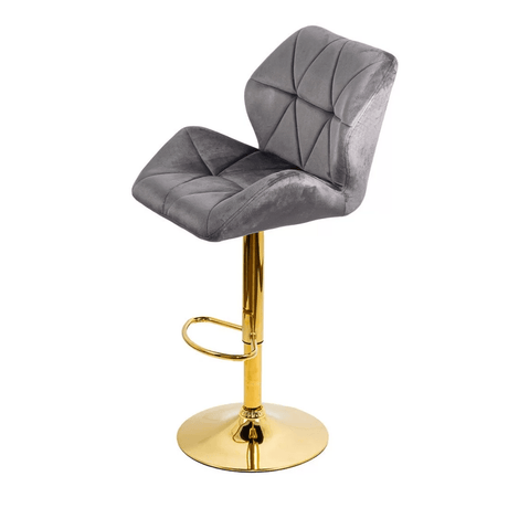 Scaun bar catifea cadru auriu reglabil ABS148 Diamond Ray