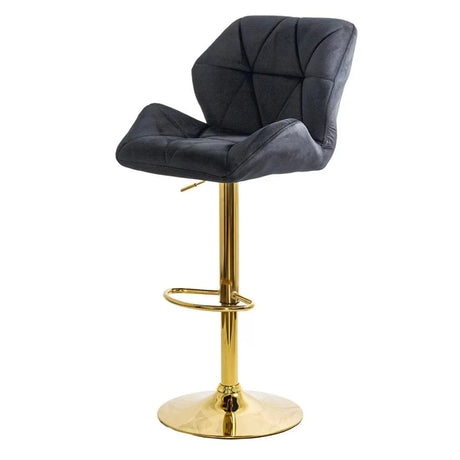 Scaun bar catifea cadru auriu reglabil ABS148 Diamond Ray