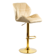 Scaun bar catifea cadru auriu reglabil ABS148 Diamond Ray BEJ