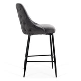 Scaun bar catifea cadru metalic negru ABS143 Ontario