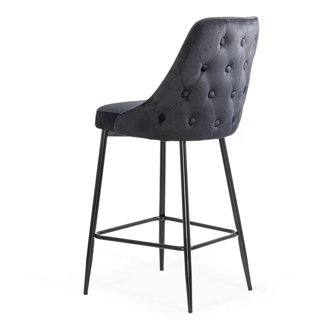 Scaun bar catifea cadru metalic negru ABS143 Ontario