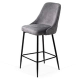 Scaun bar catifea cadru metalic negru ABS143 Ontario