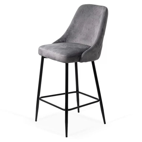 Scaun bar catifea cadru metalic negru ABS143 Ontario