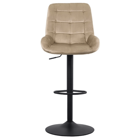 Scaun bar catifea cadru negru reglabil ABS145 Uptown