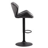 Scaun bar catifea cadru negru reglabil ABS149 Dark Diamond