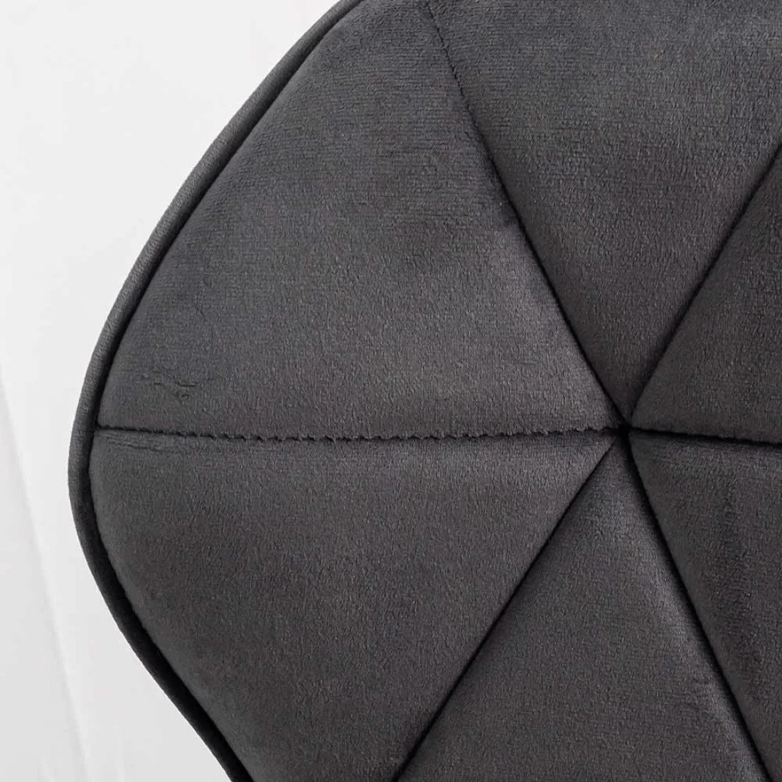 Scaun bar catifea cadru negru reglabil ABS149 Dark Diamond