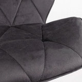 Scaun bar catifea cadru negru reglabil ABS149 Dark Diamond