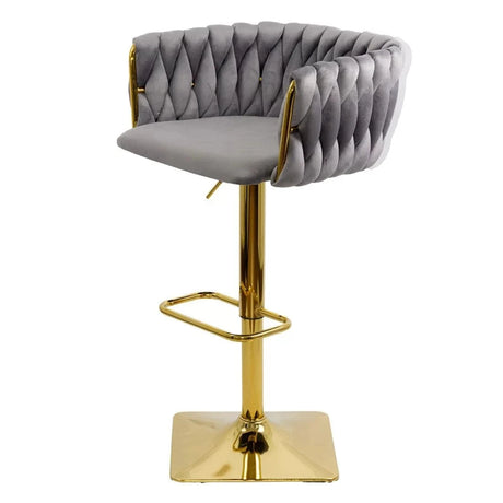 Scaun bar catifea cadru otel auriu ajustabil ABS118P Tuscan