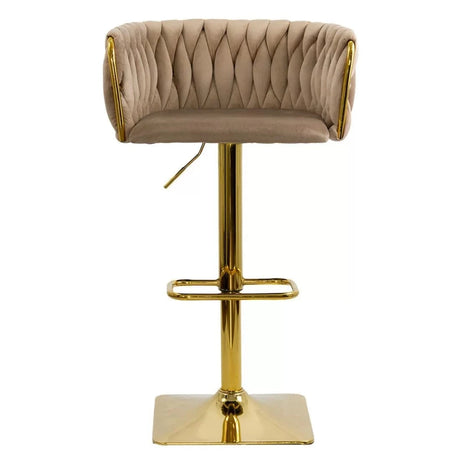 Scaun bar catifea cadru otel auriu ajustabil ABS118P Tuscan
