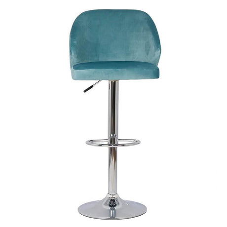 Scaun bar catifea cadru otel cromat ajustabil ABS129 Jazz