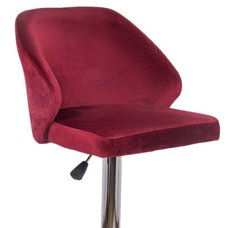 Scaun bar catifea cadru otel cromat ajustabil ABS129 Jazz