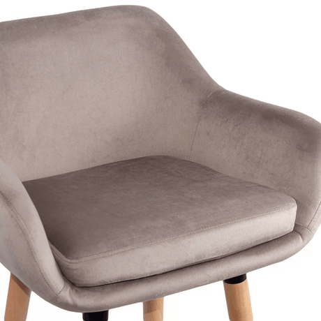 Scaun bar catifea picioare lemn sezut lavabil ABS1271 Studio