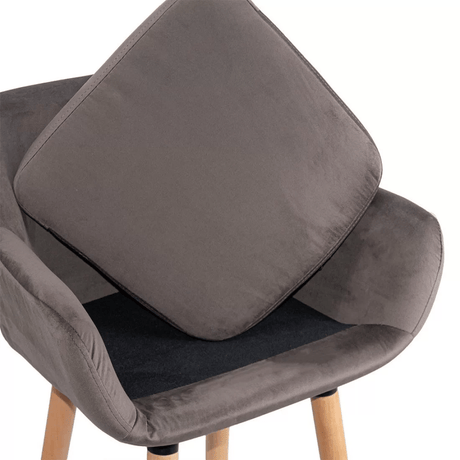 Scaun bar catifea picioare lemn sezut lavabil ABS1271 Studio