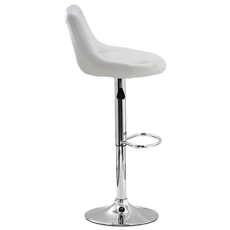 Scaun bar piele cadru cromat ajustabil ABS225 Frutty ALB