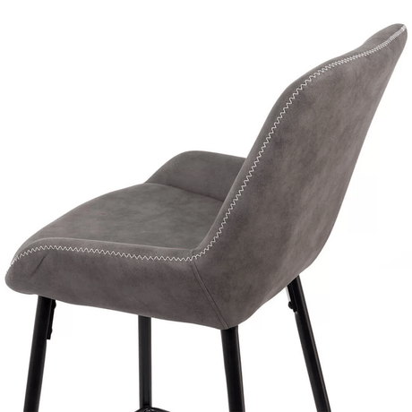 Scaun bar piele cadru metalic negru ABS146 City Lights