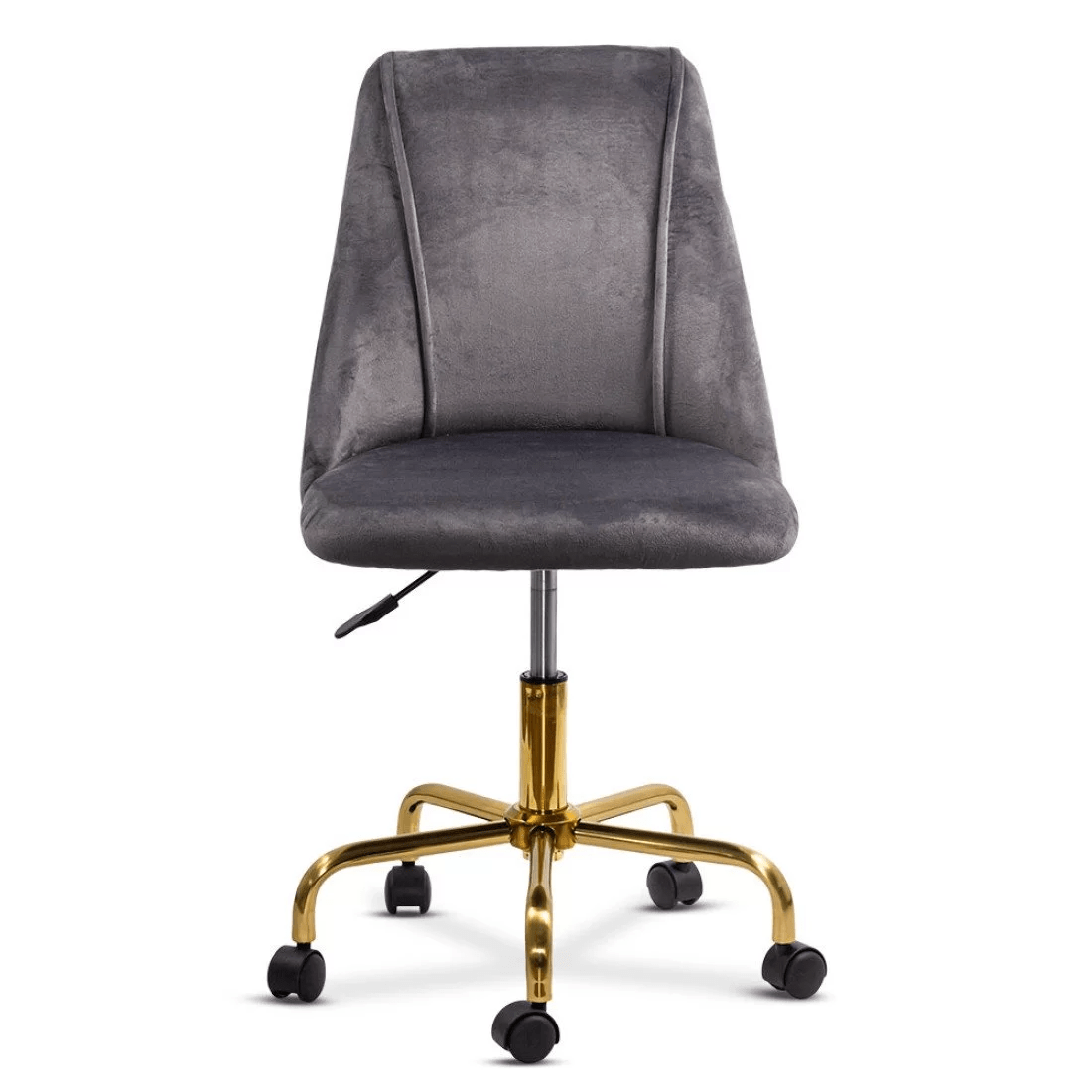 Scaun birou catifea cadru otel auriu reglabil OFF642 Lagoon