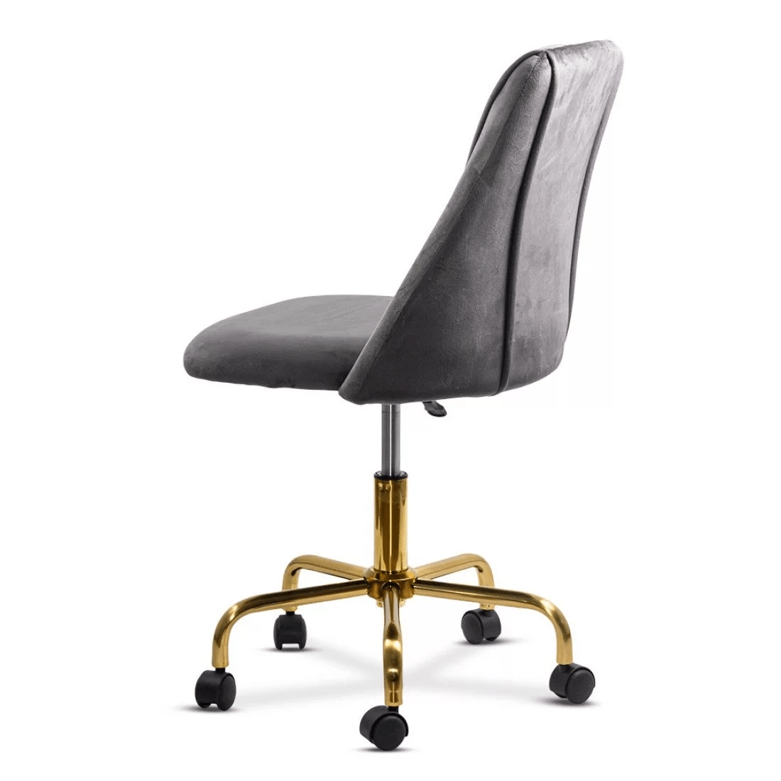 Scaun birou catifea cadru otel auriu reglabil OFF642 Lagoon