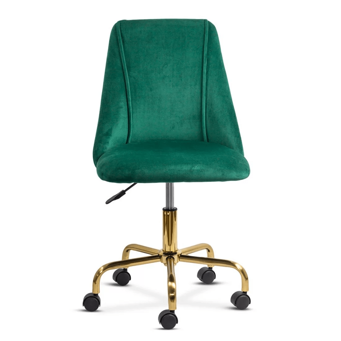 Scaun birou catifea cadru otel auriu reglabil OFF642 Lagoon