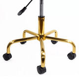 Scaun birou catifea cadru otel auriu reglabil OFF642 Lagoon