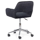 Scaun birou catifea cadru otel cromat reglabil OFF380 Retro