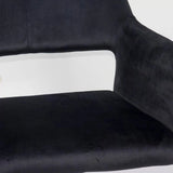 Scaun birou catifea cadru otel cromat reglabil OFF380 Retro