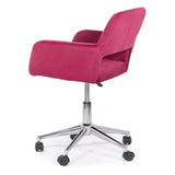 Scaun birou catifea cadru otel cromat reglabil OFF380 Retro